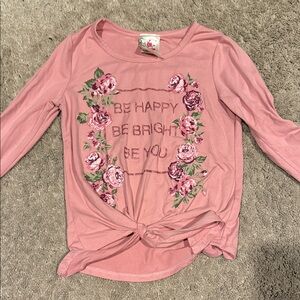 Pink Floral Kids Shirt